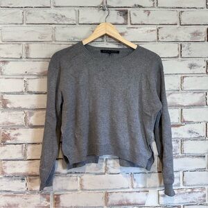 English Factory gray open back sweater size small